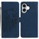 iPhone 17 Moonlit Butterfly Dance Pattern Embossed Leather Phone Case - Navy Blue