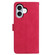 iPhone 17 Moonlit Butterfly Dance Pattern Embossed Leather Phone Case - Rose Red