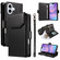 iPhone 17 Multi Card Wallet Leather Phone Case with Strap - Black
