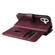 iPhone 17 Multi-Function Wallet 10 Card Slots Leather Phone Case - Claret