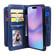 iPhone 17 Multi-Function Wallet 10 Card Slots Leather Phone Case - Dark Blue