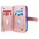 iPhone 17 Multi-Function Wallet 10 Card Slots Leather Phone Case - Rose Gold
