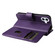 iPhone 17 Multi-Function Wallet 10 Card Slots Leather Phone Case - Violet