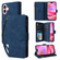 iPhone 17 Multifunctional Multi-Card Wallet Phone Leather Case - Blue