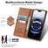 iPhone 17 N.BEKUS P3 RFID Stitching Magnetic Flip Leather Phone Case - Brown