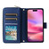 iPhone 17 Nine-card Slots Zipper Wallet Bag Leather Phone Case - Blue