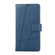 iPhone 17 PU Genuine Leather Texture Embossed Line Phone Case - Blue