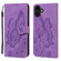 iPhone 17 Retro Skin Feel Butterflies Embossing Horizontal Flip Leather Phone Case - Purple