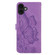 iPhone 17 Retro Skin Feel Butterflies Embossing Horizontal Flip Leather Phone Case - Purple