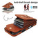 iPhone 17 Rhombic Texture Card Bag Phone Case with Long Lanyard - Brown