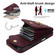iPhone 17 Rhombic Texture Card Bag Phone Case with Long Lanyard - Wine Red