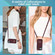 iPhone 17 Rhombic Texture Card Bag Phone Case with Long Lanyard - Wine Red