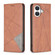 iPhone 17 Rhombus Texture Magnetic Leather Phone Case - Brown