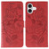 iPhone 17 Rose Butterfly Embossed Leather Phone Case - Red