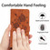 iPhone 17 Rose Flower Embossing Pattern Leather Phone Case - Brown