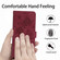 iPhone 17 Rose Flower Embossing Pattern Leather Phone Case - Red