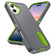 iPhone 17 Rugged PC + Silicone Phone Case with Holder - Grey+Fresh Green