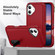 iPhone 17 Rugged PC + Silicone Phone Case with Holder - Red+Black