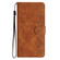 iPhone 17 Seven Butterflies Embossed Leather Phone Case - Brown