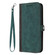 iPhone 17 Side Buckle Double Fold Hand Strap Leather Phone Case - Dark Green