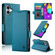 iPhone 17 Side Buckle Magnetic Frosted Leather Phone Case - Blue