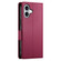 iPhone 17 Side Buckle Magnetic Frosted Leather Phone Case - Wine Red