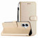 iPhone 17 Silk Texture Horizontal Flip Leather Phone Case - Gold