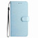 iPhone 17 Silk Texture Horizontal Flip Leather Phone Case - Light Blue