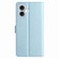 iPhone 17 Silk Texture Horizontal Flip Leather Phone Case - Light Blue