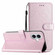 iPhone 17 Silk Texture Horizontal Flip Leather Phone Case - Rose Pink