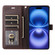 iPhone 17 Six Card Slots Buckle Leather Phone Case with Lanyard - Coffee