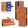 iPhone 17 Skin Feel Magnetic Flip Leather Phone Case - Brown