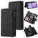 iPhone 17 Skin Feel Multi Card Slots Zipper Wallet Leather Phone Case - Black
