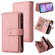 iPhone 17 Skin Feel Multi Card Slots Zipper Wallet Leather Phone Case - Pink