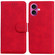 iPhone 17 Skin Feel Pure Color Flip Leather Phone Case - Red