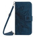 iPhone 17 Skin Feel Sun Flower Embossed Flip Leather Phone Case with Lanyard - Inky Blue