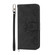 iPhone 17 Skin-feel Flowers Embossed Wallet Leather Phone Case - Black