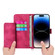 iPhone 17 Skin-feel Flowers Embossed Wallet Leather Phone Case - Wine Red