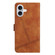 iPhone 17 Skin-feel Stitching Leather Phone Case - Brown