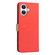 iPhone 17 Splicing Color Hollow Flower Pattern RFID Leather Phone Case - Red