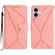 iPhone 17 Stitching Embossed Leather Phone Case - Pink