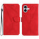 iPhone 17 Stitching Embossed Leather Phone Case - Red
