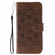 iPhone 17 Sun Mandala Embossing Leather Phone Case - Brown
