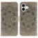 iPhone 17 Sun Mandala Embossing Leather Phone Case - Grey