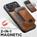 iPhone 17 Suteni H17 Oil Eax Leather MagSafe Detachable Wallet Phone Case - Brown