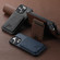 iPhone 17 Suteni H18 Cross Grain MagSafe Wallet Leather Phone Case - Black