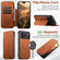 iPhone 17 Suteni J06 Retro Matte Litchi Texture Leather MagSafe Phone Case - Khaki