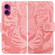iPhone 17 Tiger Embossing Pattern Leather Phone Case - Pink