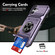 iPhone 17 TPU+PC Shockproof Card Phone Case with Metal Ring Holder - Purple