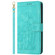 iPhone 17 Tulips Embossed Leather Phone Case with Lanyard - Green